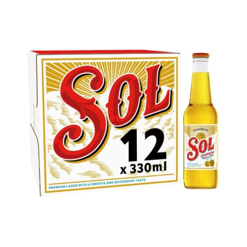 Sol Cerveza Beer 12pack x 330 ml