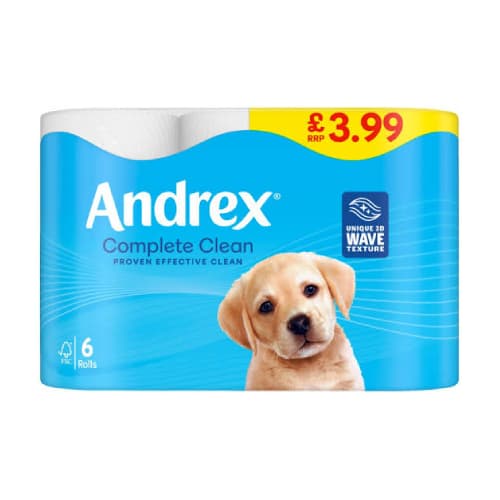 Andrex 6 Roll Toilet Tissue