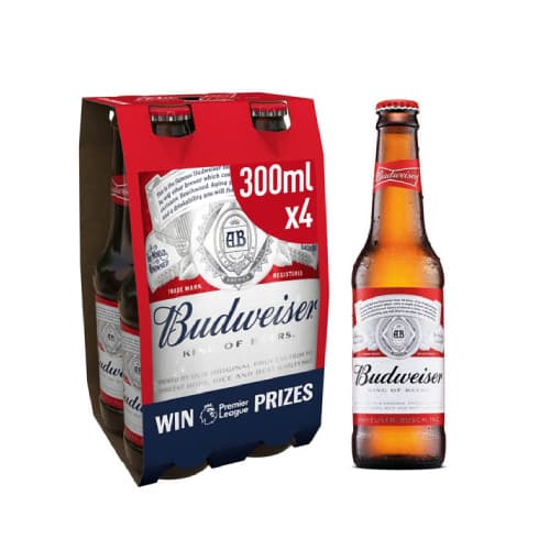 Budweiser 4 Pack x 300 ML