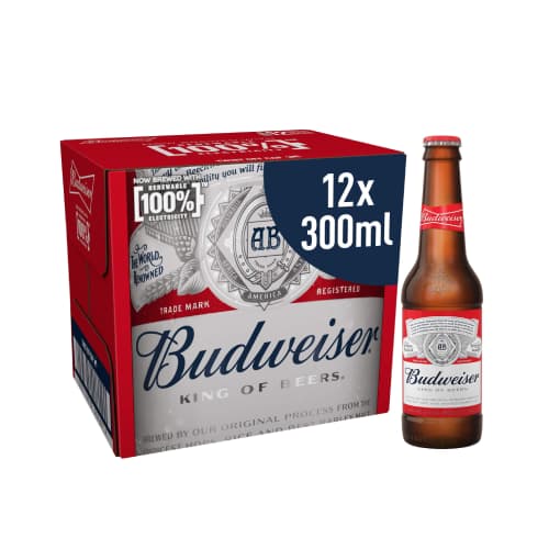 Budweiser 12 Pack x 300 ml